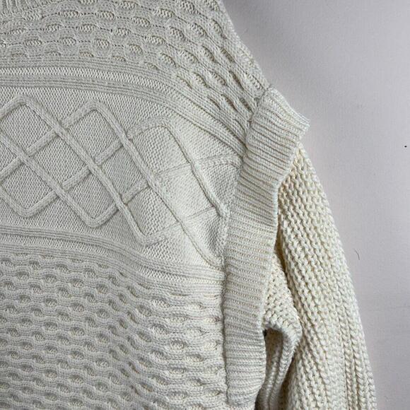 Haven Well Within Organic Cotton Layered Knit Sweater L - Picture 8 of 9